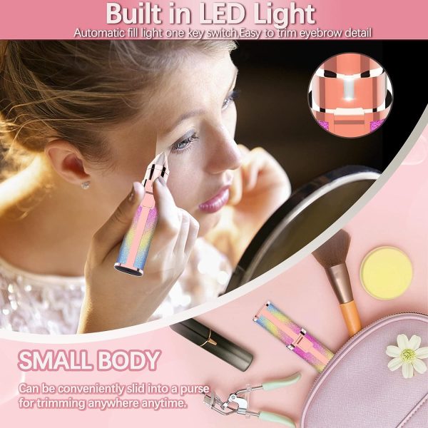 2 In 1 Electric Eyebrow Trimmer And Shaver, Rechargeable Flawless Hair Remover.