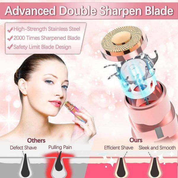 2 In 1 Electric Eyebrow Trimmer And Shaver, Rechargeable Flawless Hair Remover.