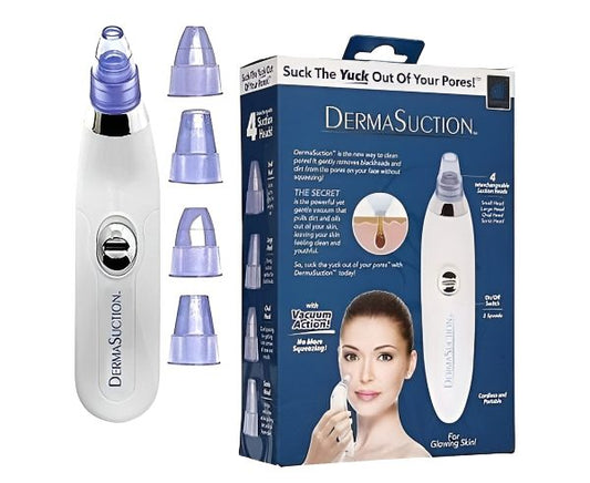 3in1 Derma Suction Blackheads Remover acne Pimple Pore Cleaner Vacuum Suction Tool (cell Operated)